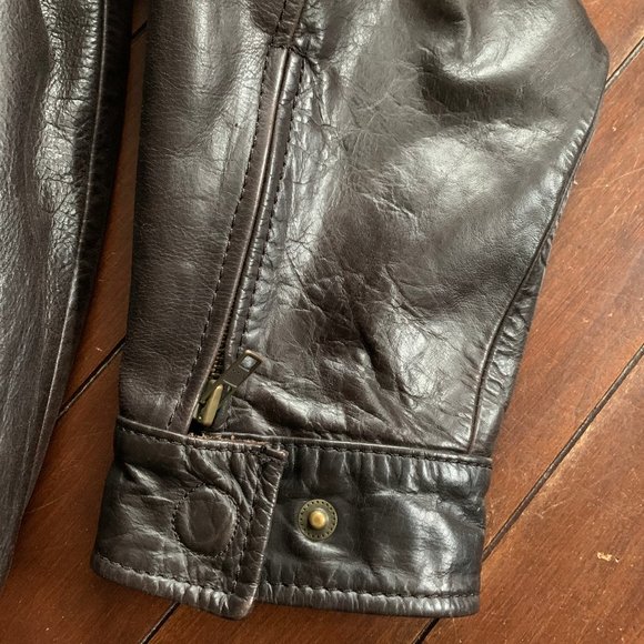 Roundtree & Yorke Leather Bomber Jacket, New! - Picture 5 of 7